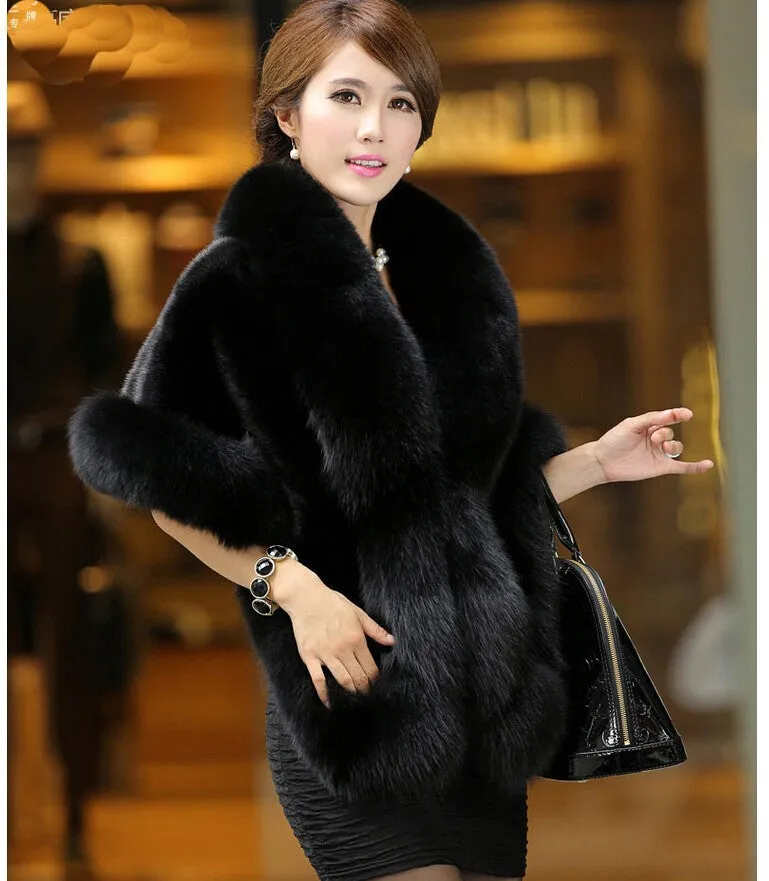 Faux Fur Cape
