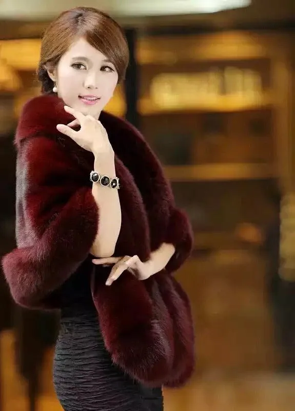 Faux Fur Cape
