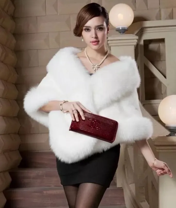 Faux Fur Cape