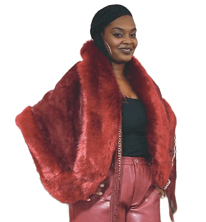 Faux Fur Cape