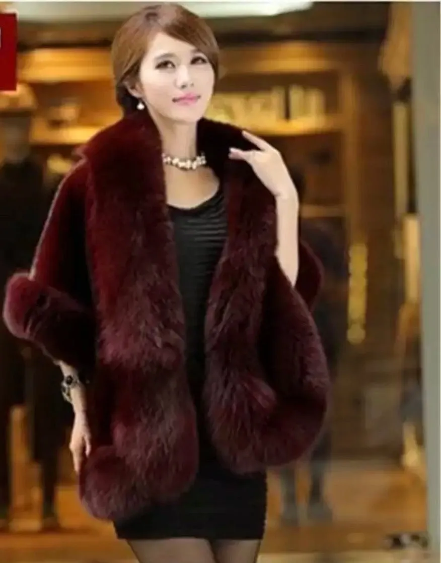 Faux Fur Cape
