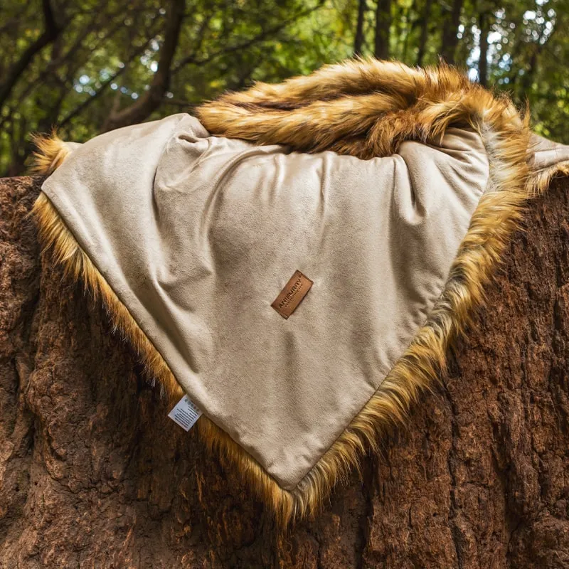 Faux Fur Throw Blanket - Golden Fox