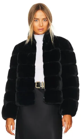 Generation Love Jodi Faux Fur Jacket in Black