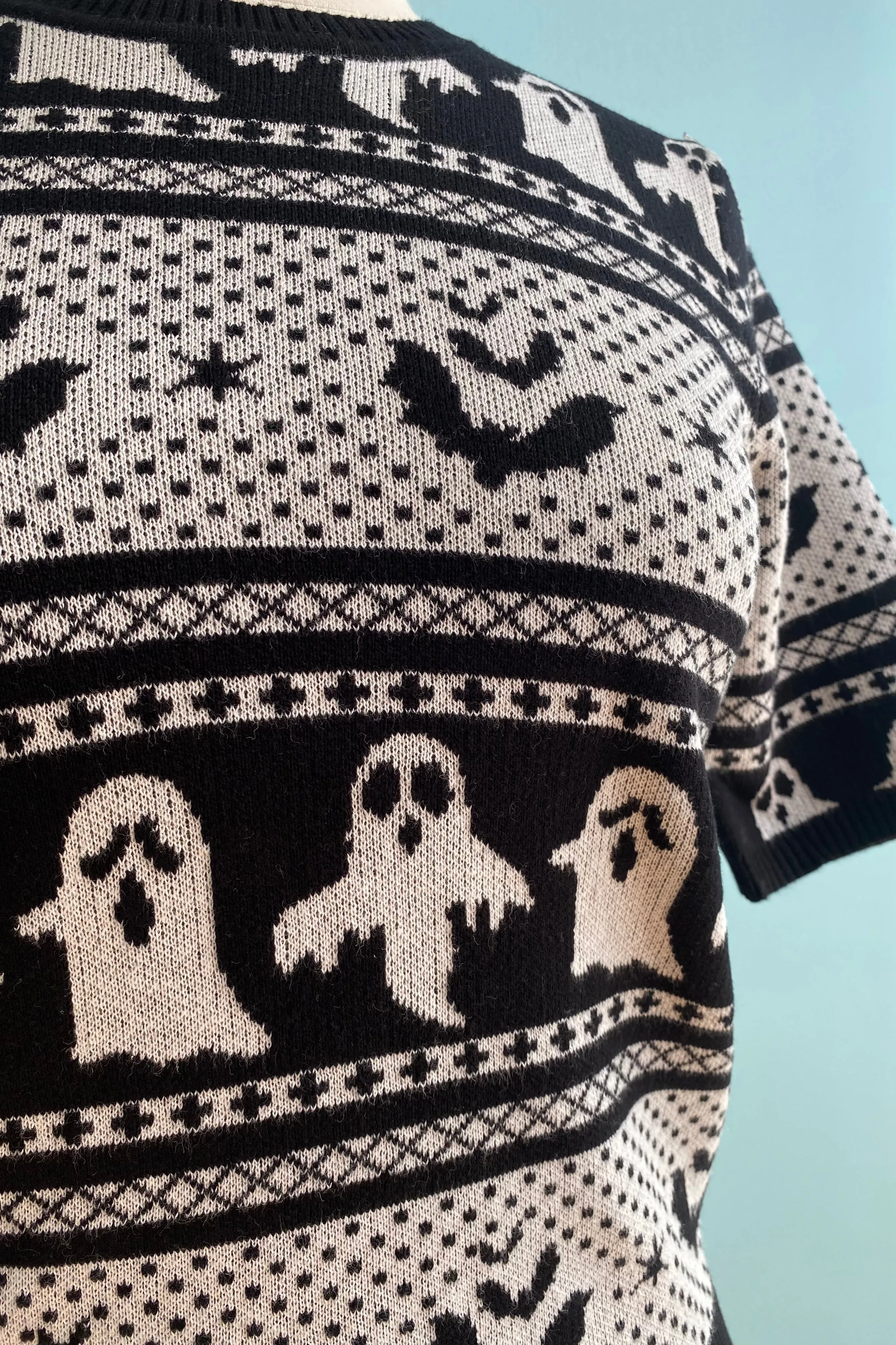 Ghost Delight Short Sleeve Sweater by Banned