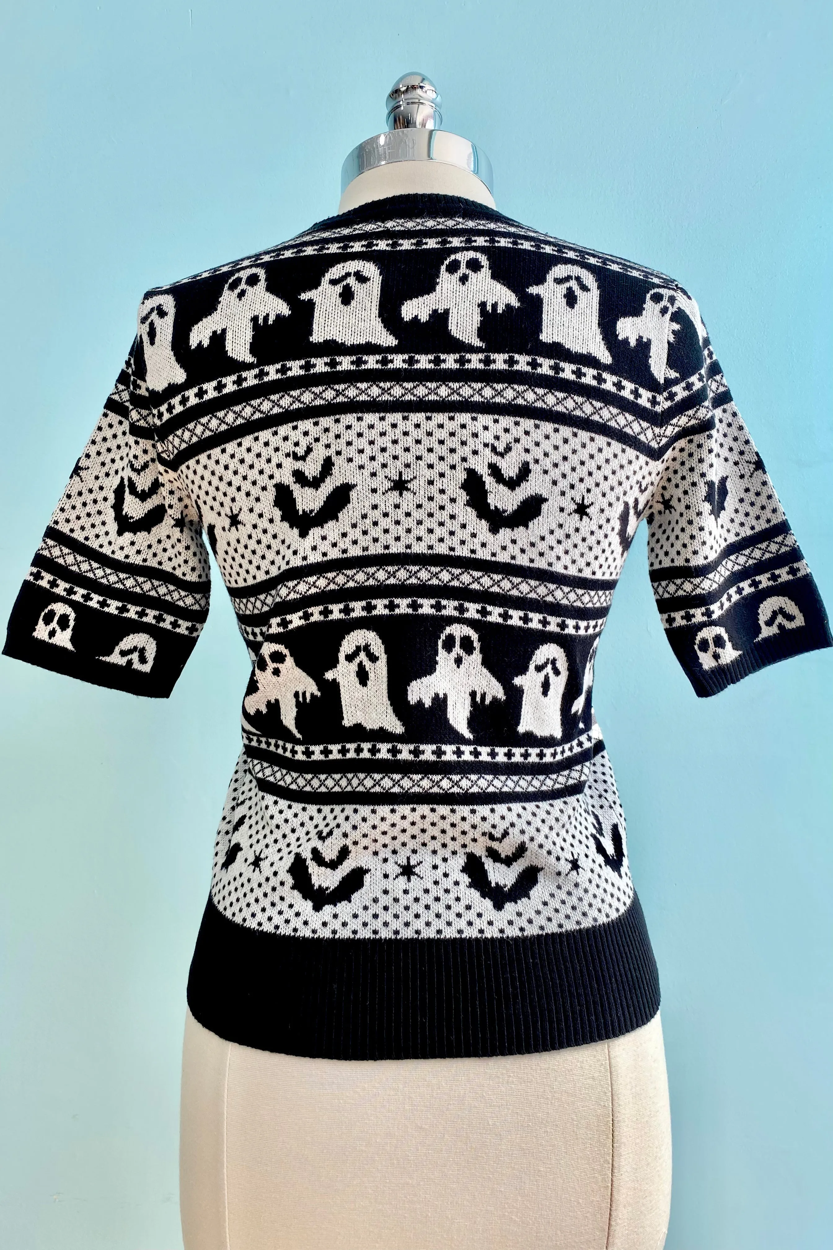 Ghost Delight Short Sleeve Sweater by Banned
