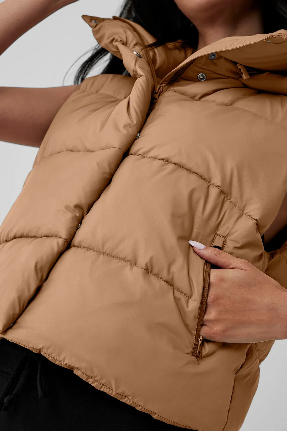 Toasted Almond Gold Rush Puffer Vest