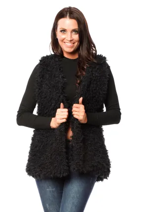 Hollywood Star Fashion Sleeveless Faux Fur Coat Vest