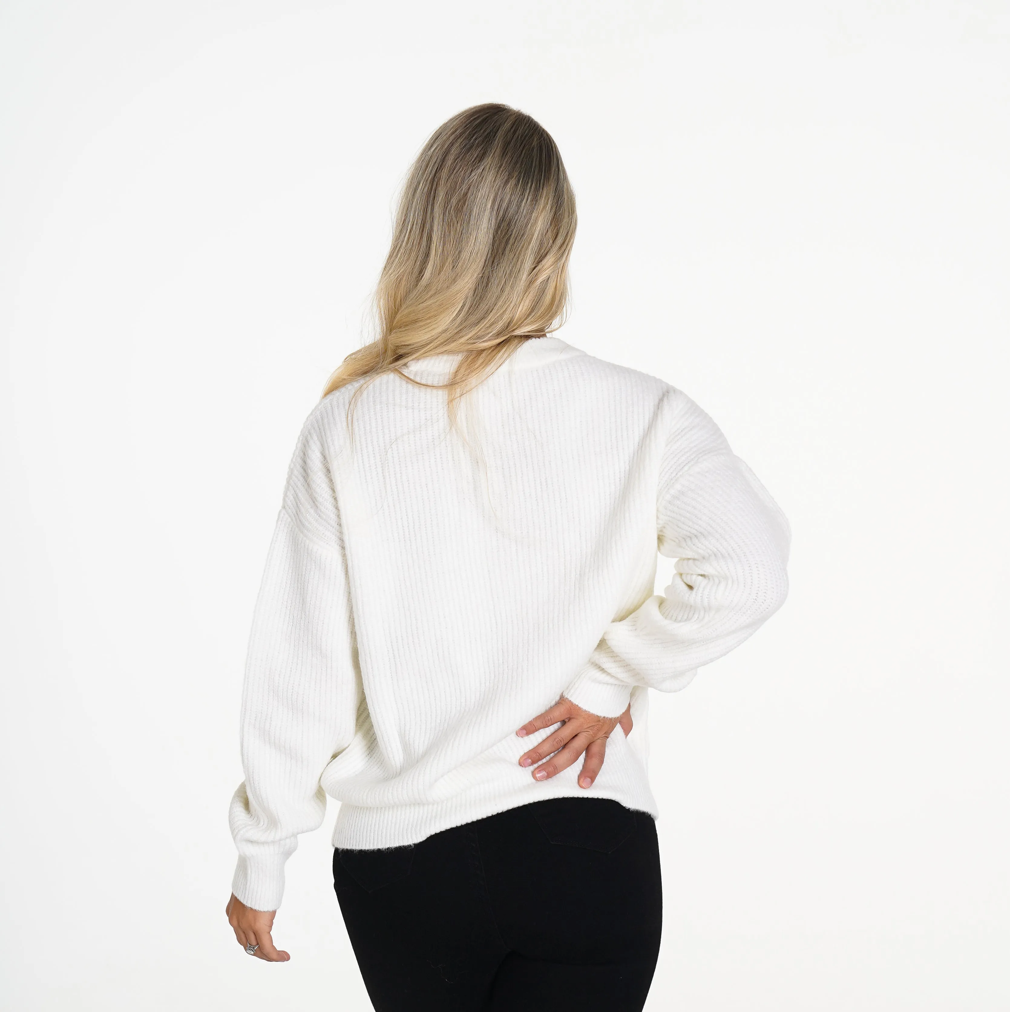 Ivory Snowy Nights Oversized Sweater