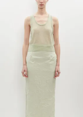 Kid Mohair Sheer Knit Tank - Light Green
