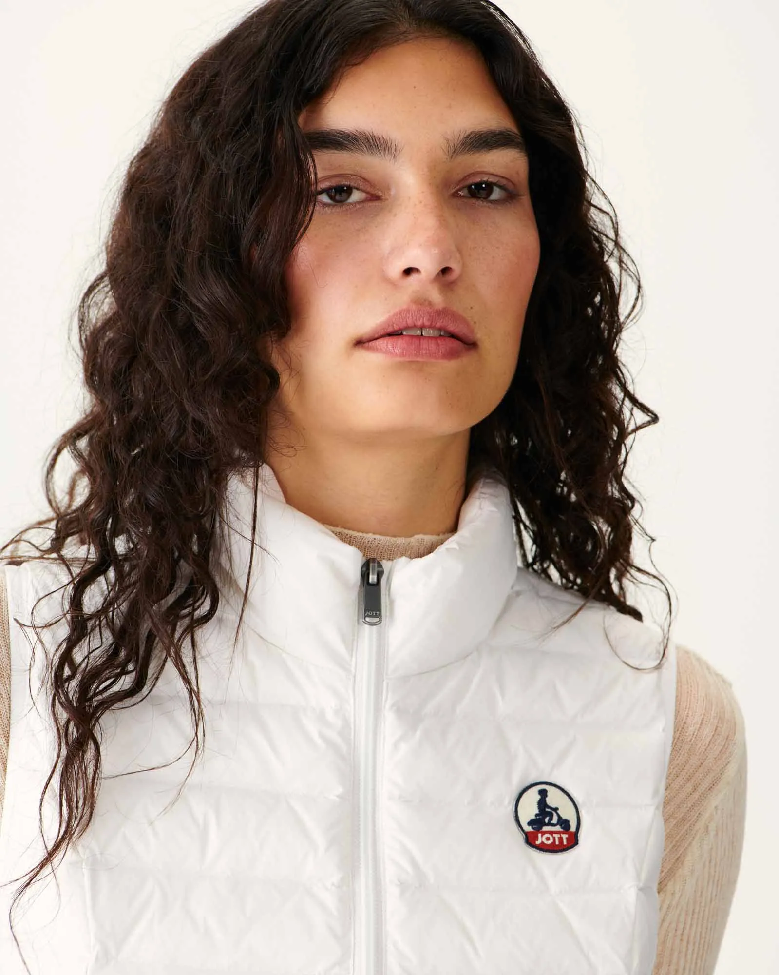 Light sleeveless down jacket White Seda