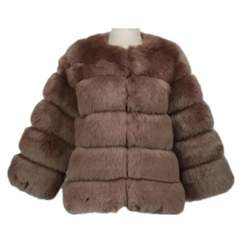 Long Sleeves Short Faux Fur Coat
