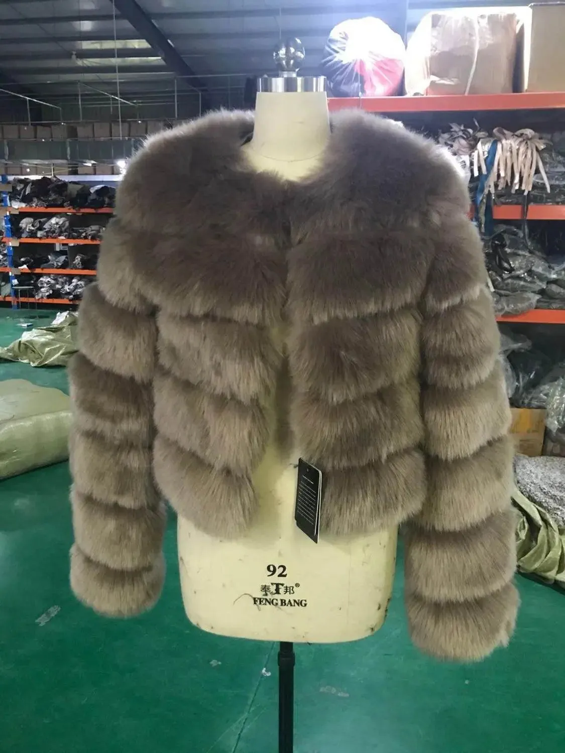 Long Sleeves Short Faux Fur Coat