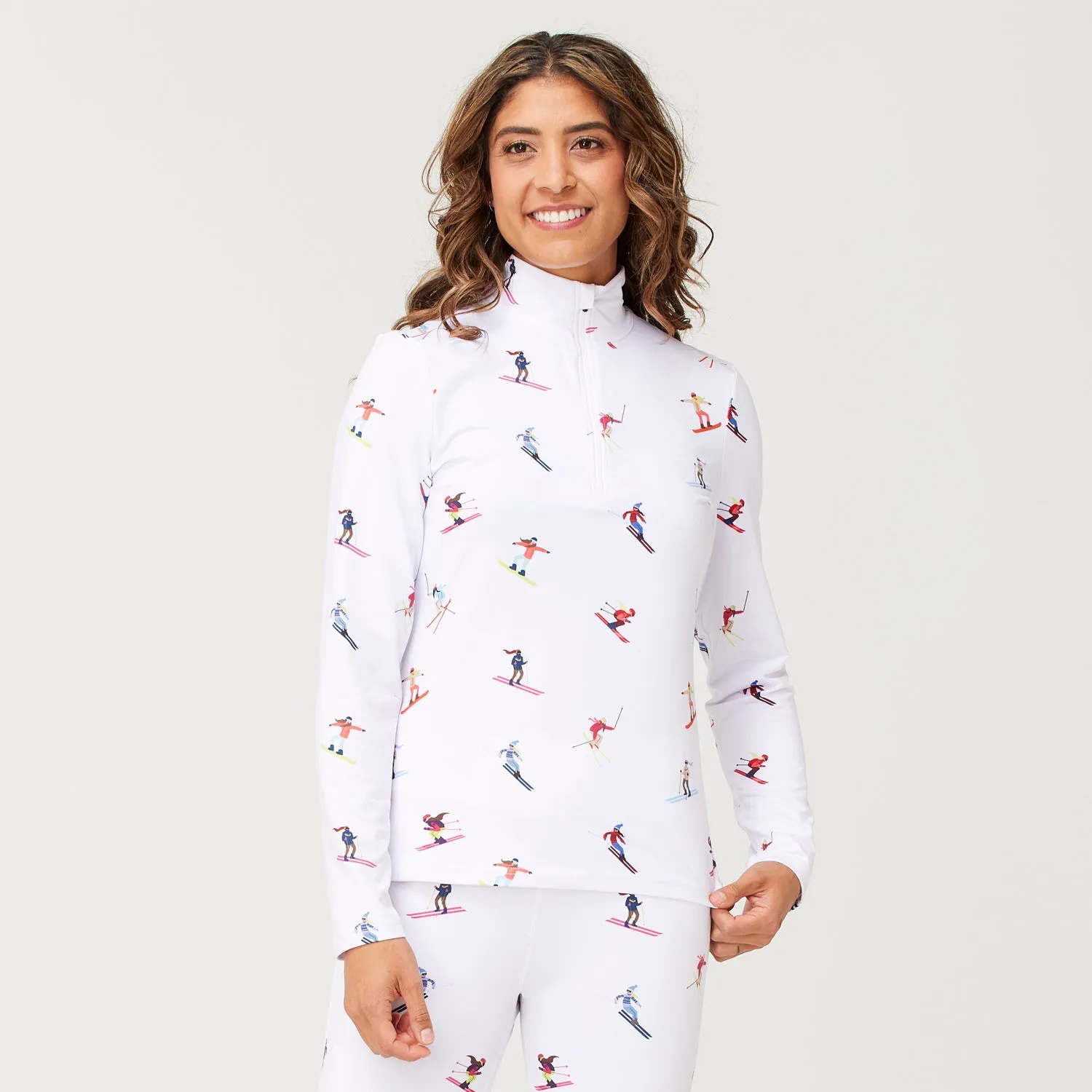High-Performance Base Layer Top for Multiple Skiers