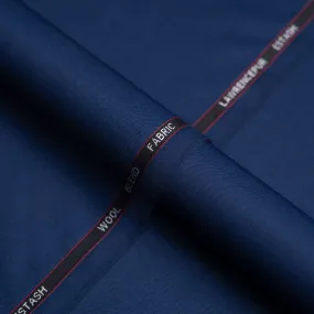 Navy Blue Plain Wool Blend, Estash Suiting Fabric