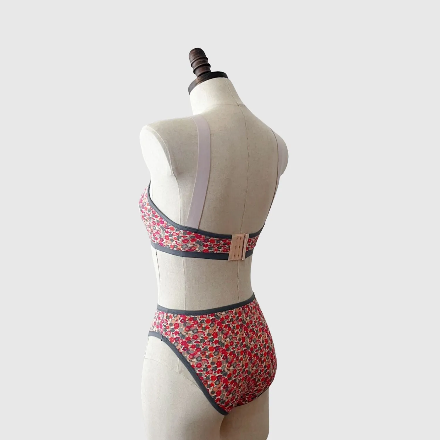 Organic cotton bra and bikini set  - custom made