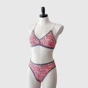 Organic cotton bra and bikini set  - custom made