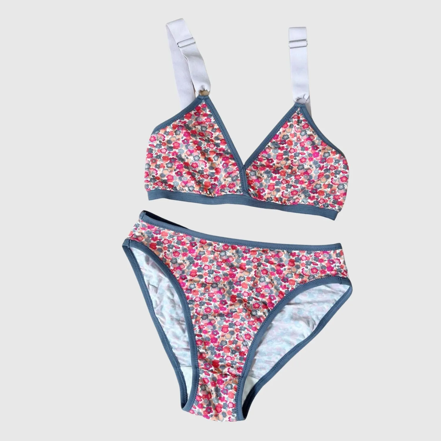 Organic cotton bra and bikini set  - custom made