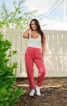PALAKA RED JOGGERS