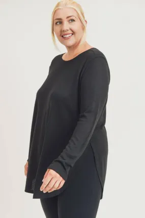 PLUS Long Sleeve Flow Top with Side Slits