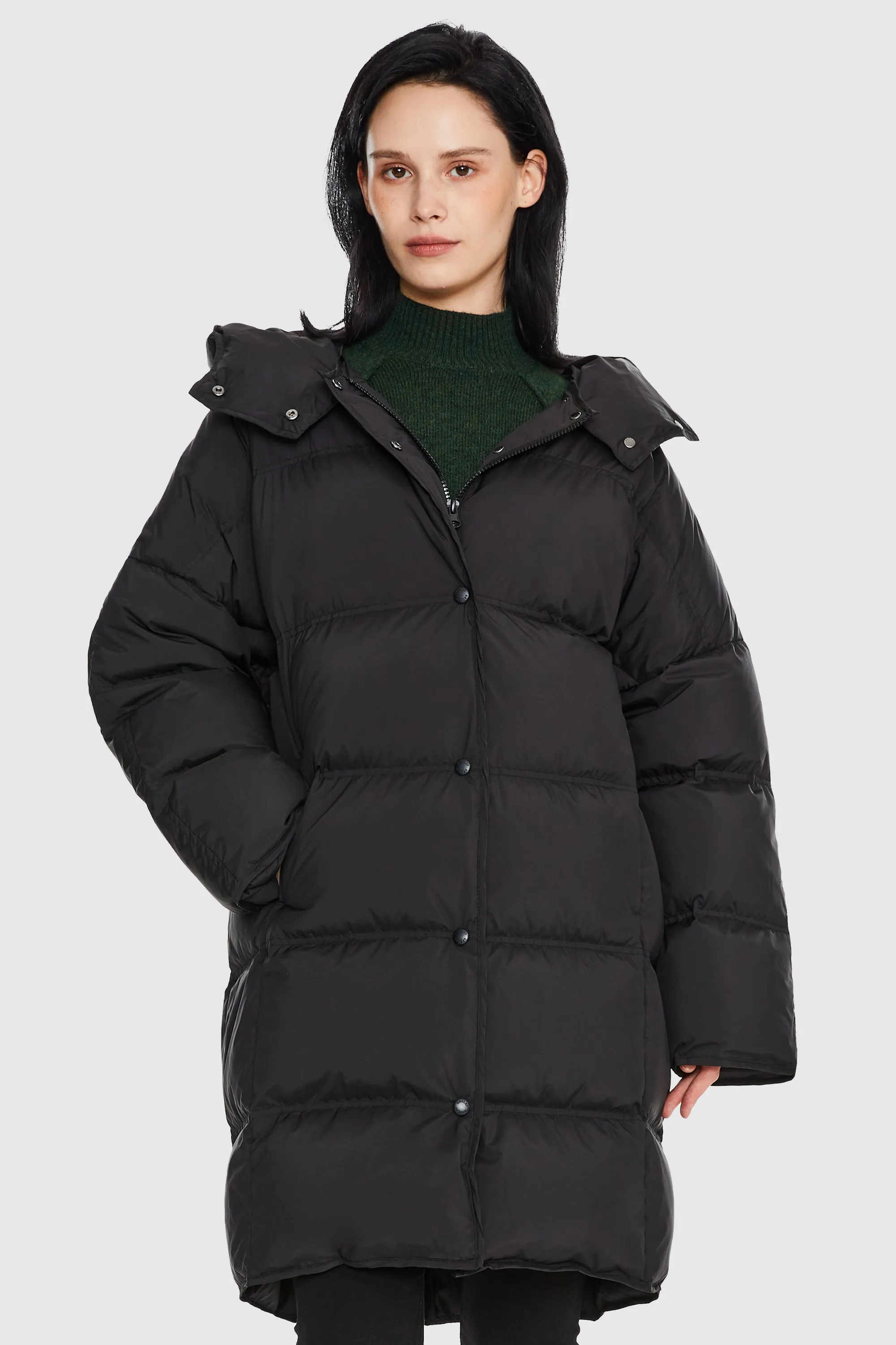 Puffy Puffer Jacket with Detachable Hood