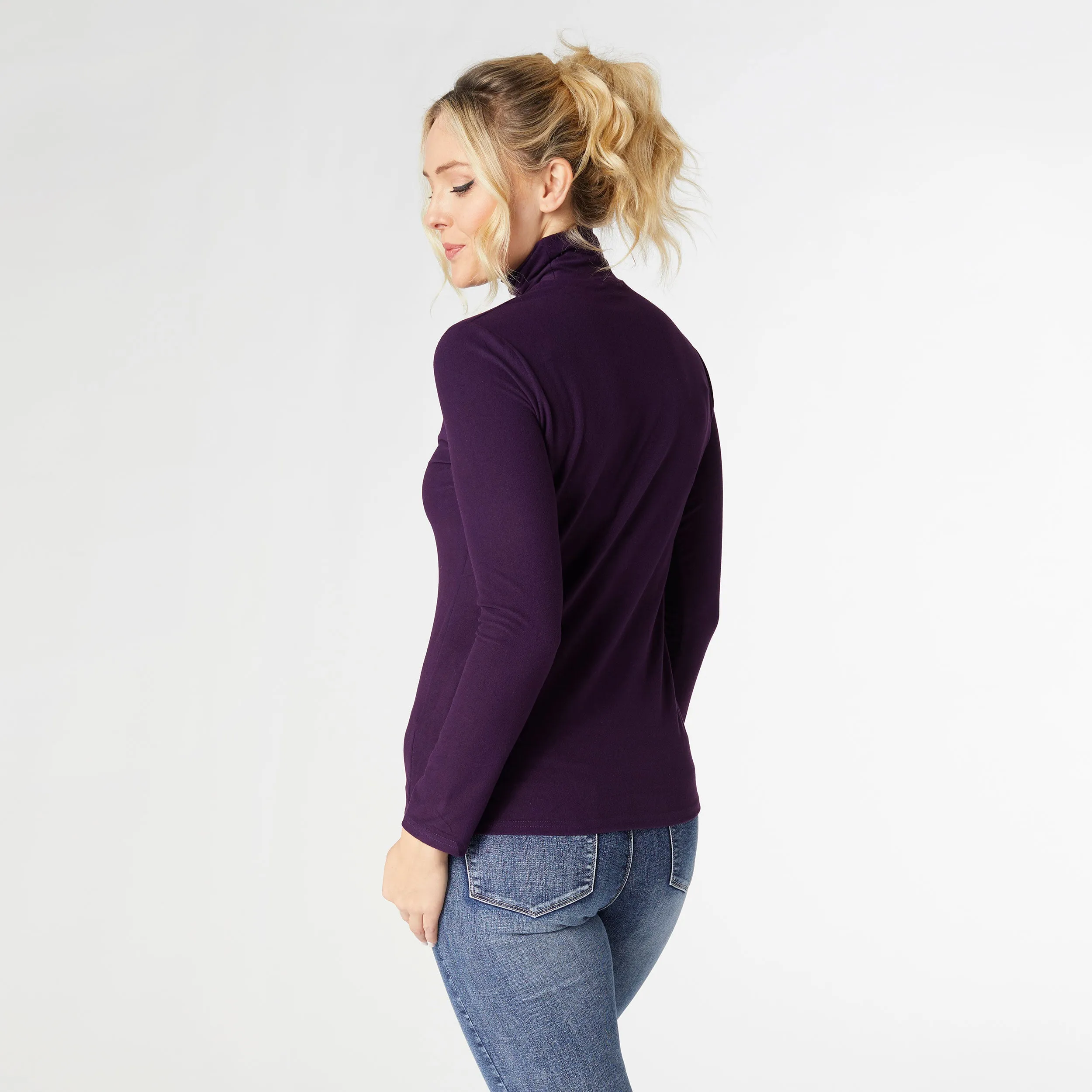 Reign Long Sleeve Turtleneck - Italian Plum - Final Sale