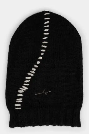 Detailed Scar-Stitch Knit Beanie