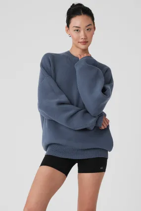 Blue Scholar Crew Neck Sweater