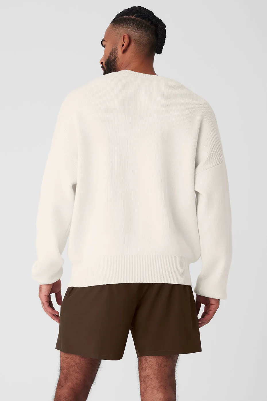 Ivory Classic Crew Neck Sweater for Men and Women - Stylish and Comfortable Knitwear
