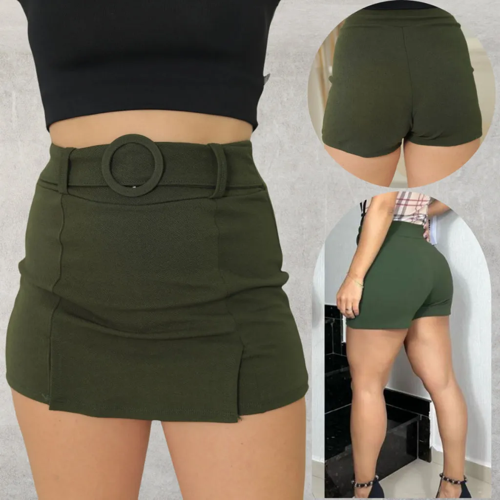 Shorts Saia Feminino Com Cinto - Anara
