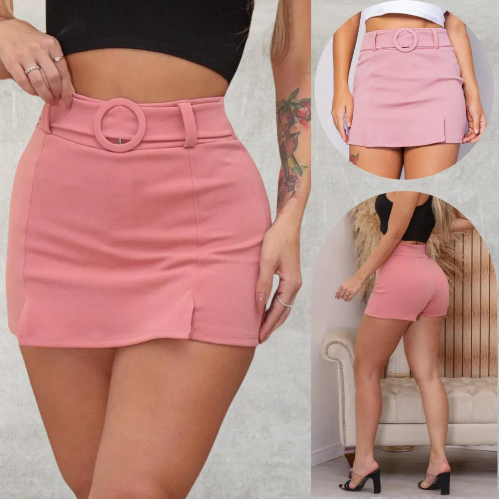 Shorts Saia Feminino Com Cinto - Anara