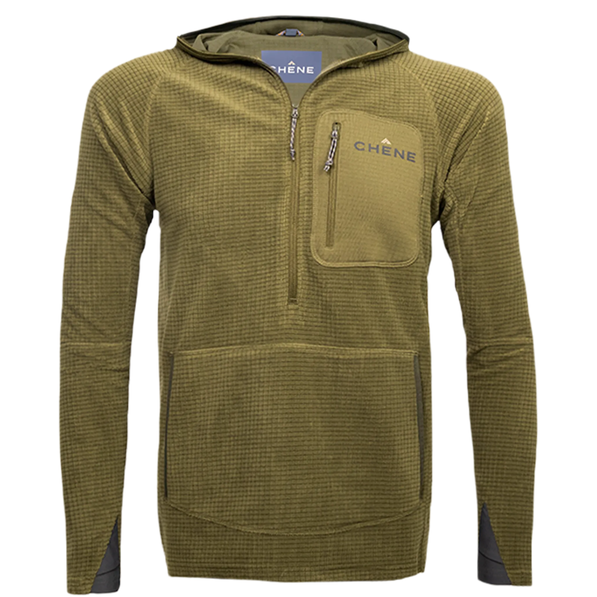 Optimized Title: Cozy Check Fleece Half Zip Hoodie - Sixty Series