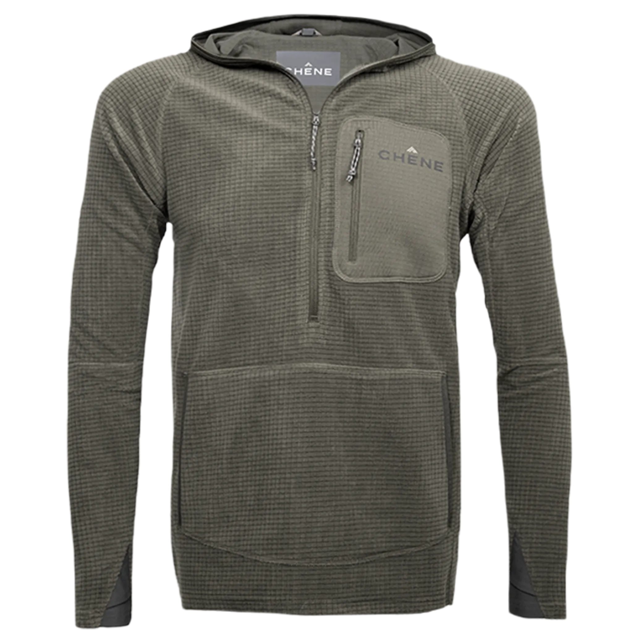 Optimized Title: Cozy Check Fleece Half Zip Hoodie - Sixty Series