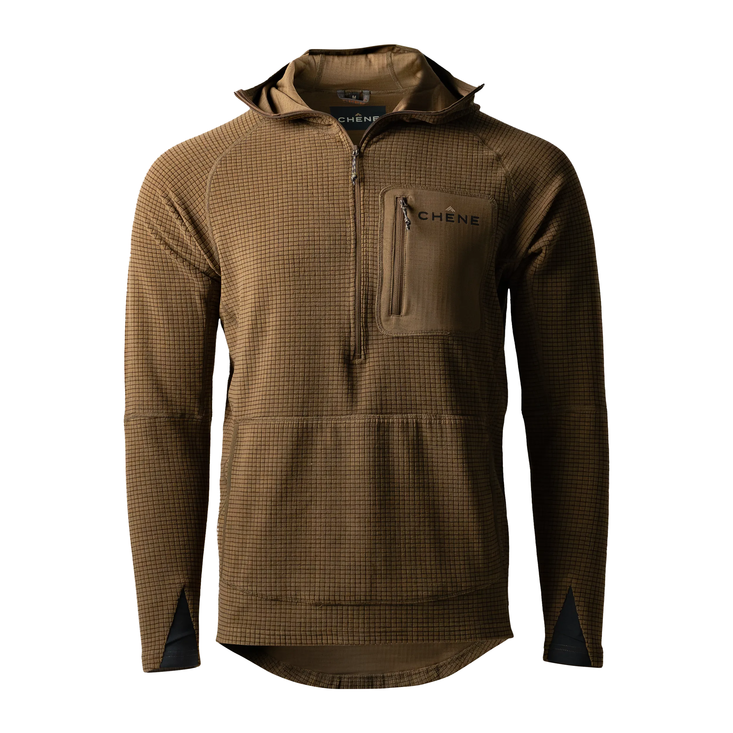 Optimized Title: Cozy Check Fleece Half Zip Hoodie - Sixty Series