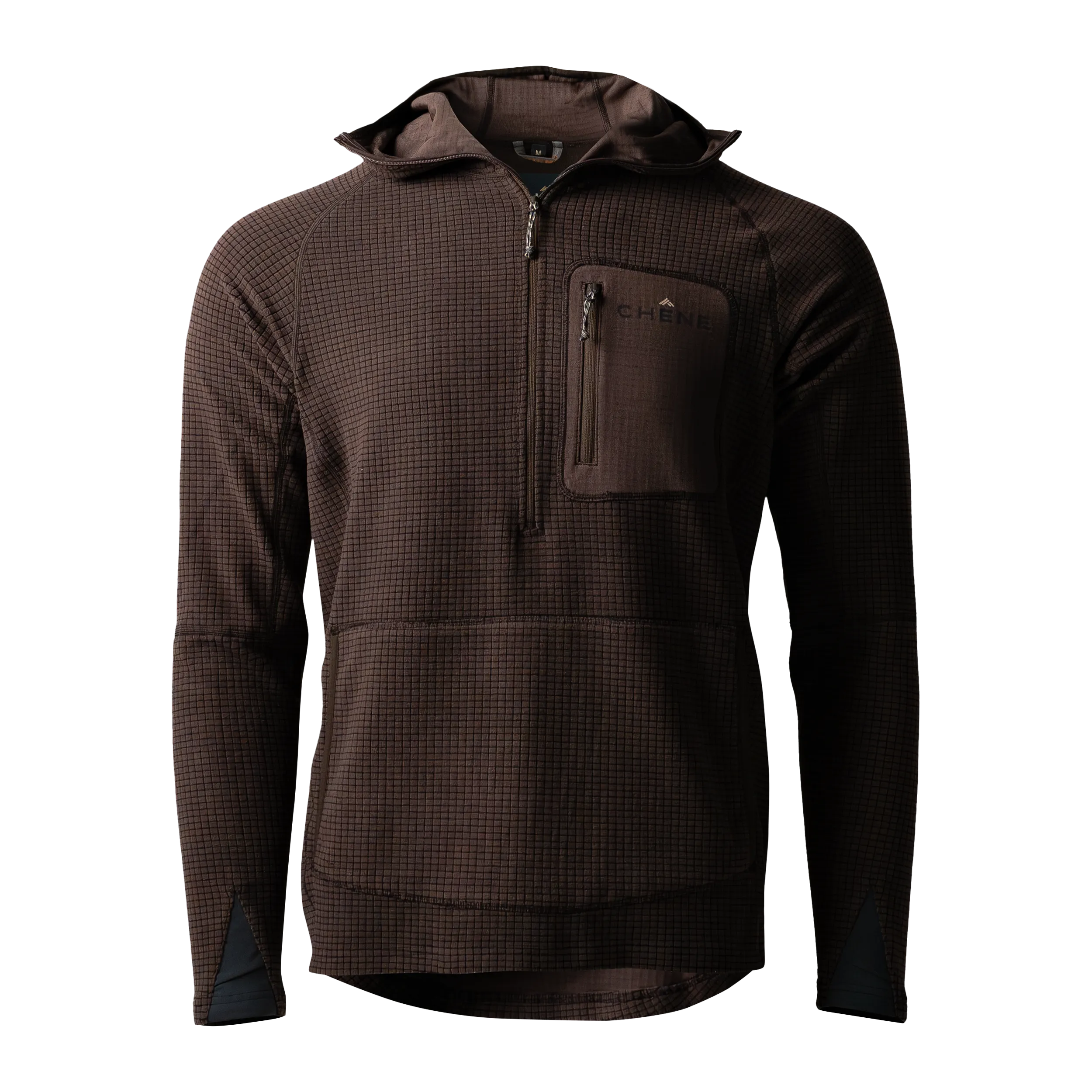 Optimized Title: Cozy Check Fleece Half Zip Hoodie - Sixty Series