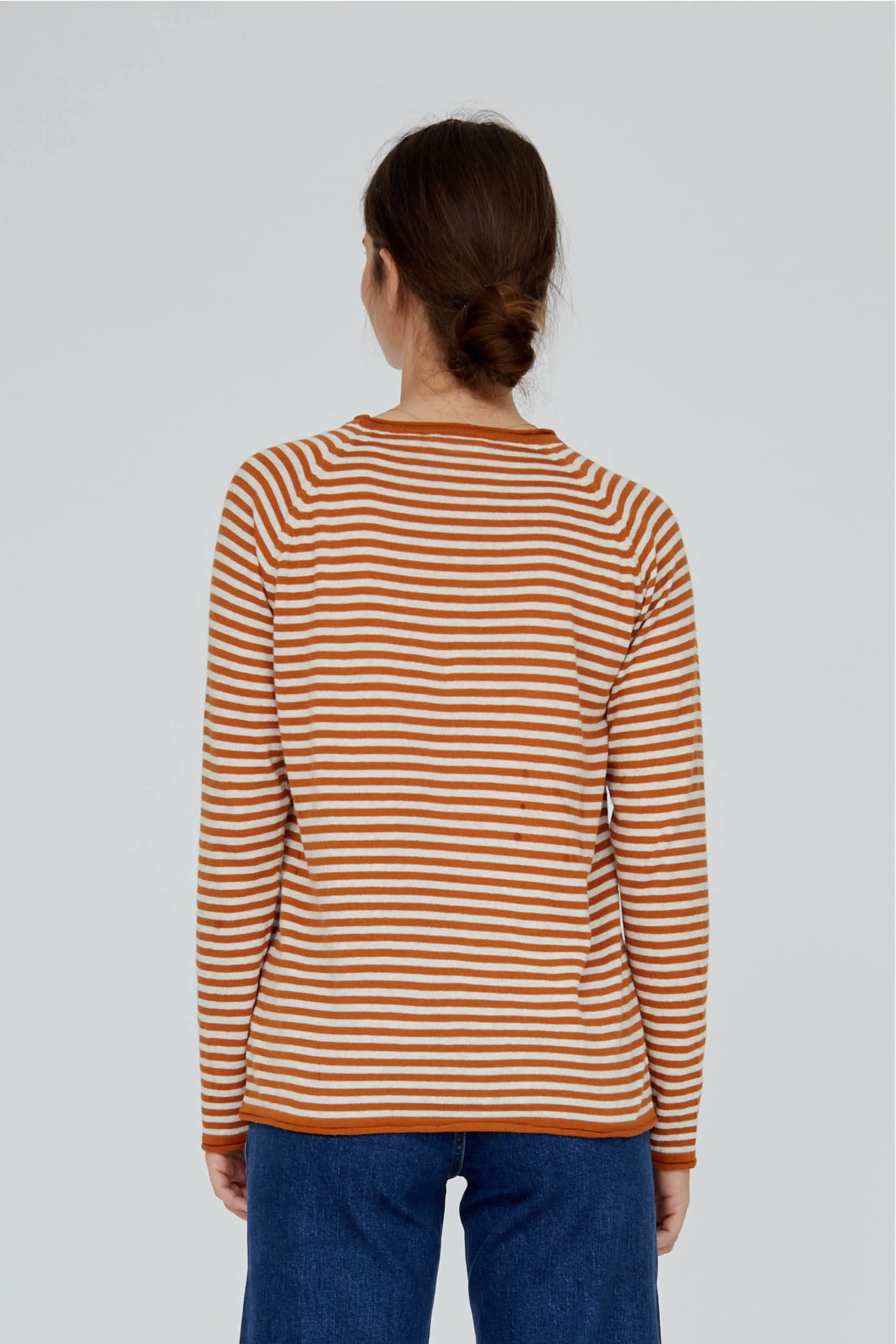 Soya Mini Stripe - Leather Brown/Natural Melange