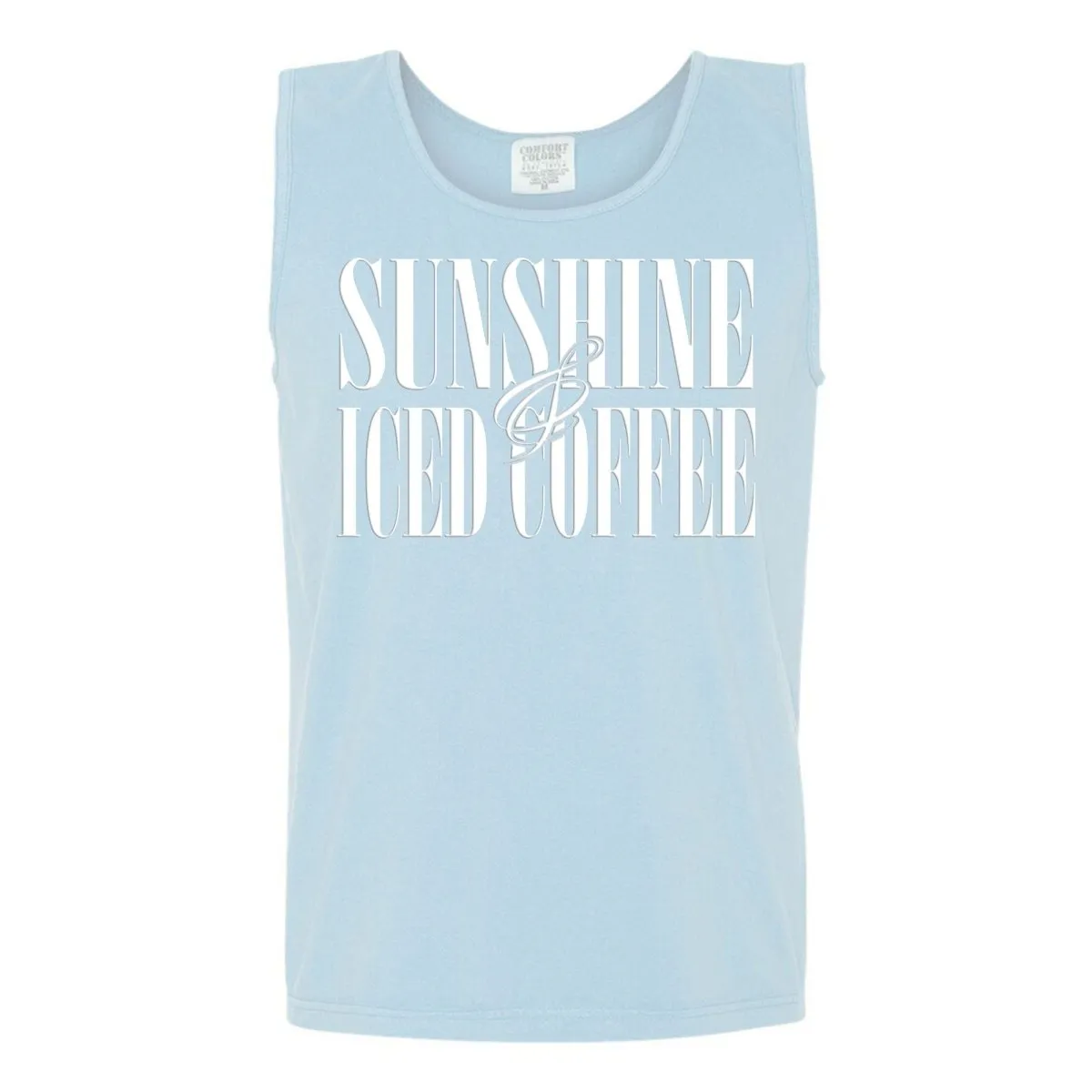 'Sunshine & Iced Coffee' PUFF Tank Top