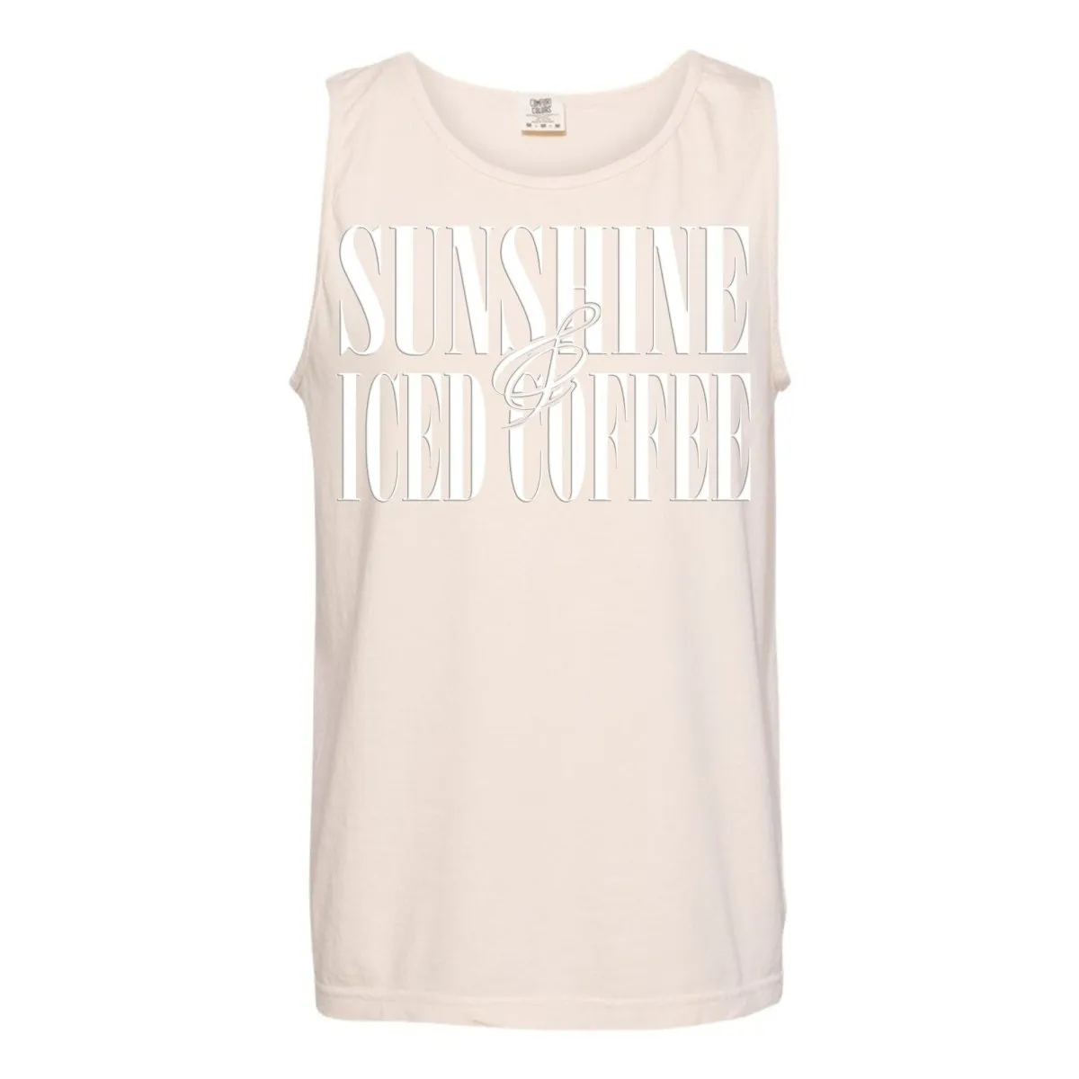 'Sunshine & Iced Coffee' PUFF Tank Top