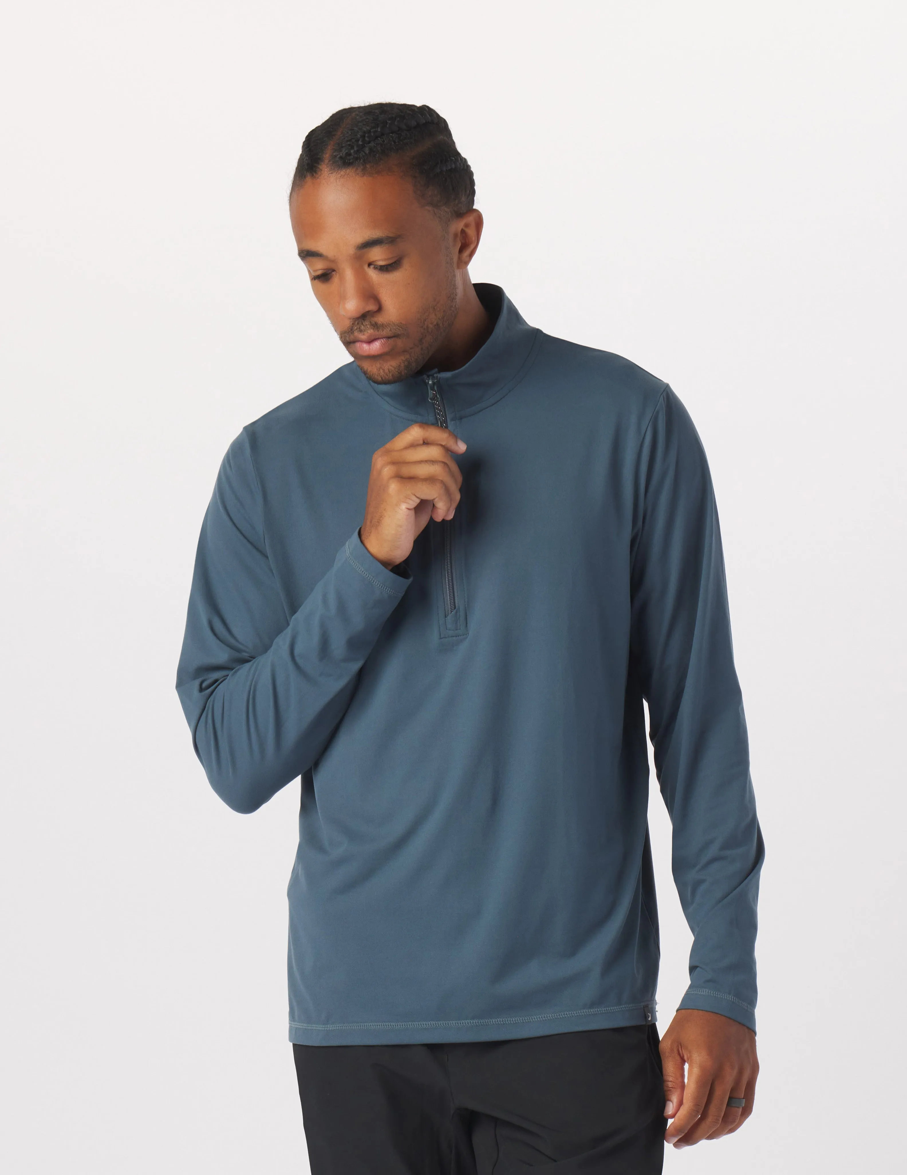 Tahoe 1/4 Zip: Steel Blue