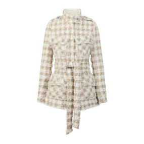 Vitorria Bouclé Belted Wool-Blend Jacket