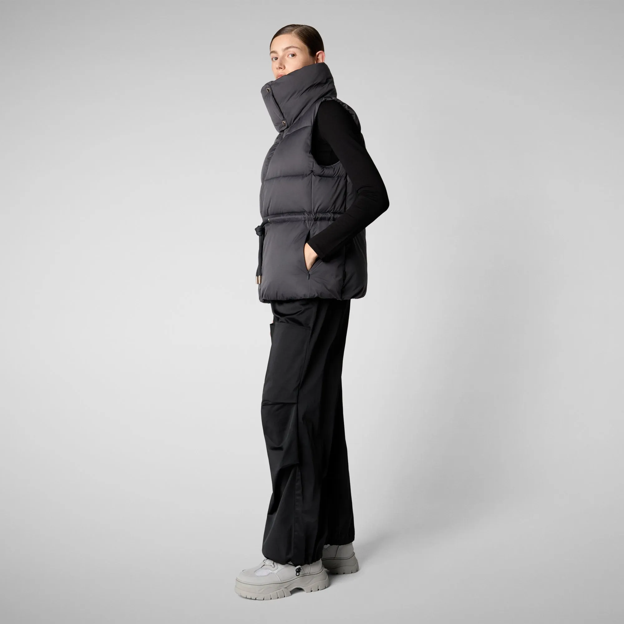 Women's vest Ren in thorn brown