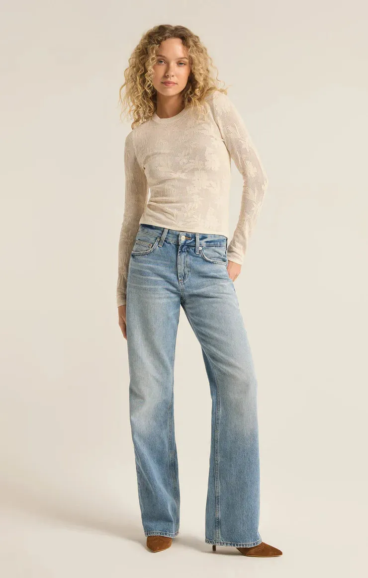 Womens Lightweight Tibi Mesh Sweater in Sea Salt by Z Supply