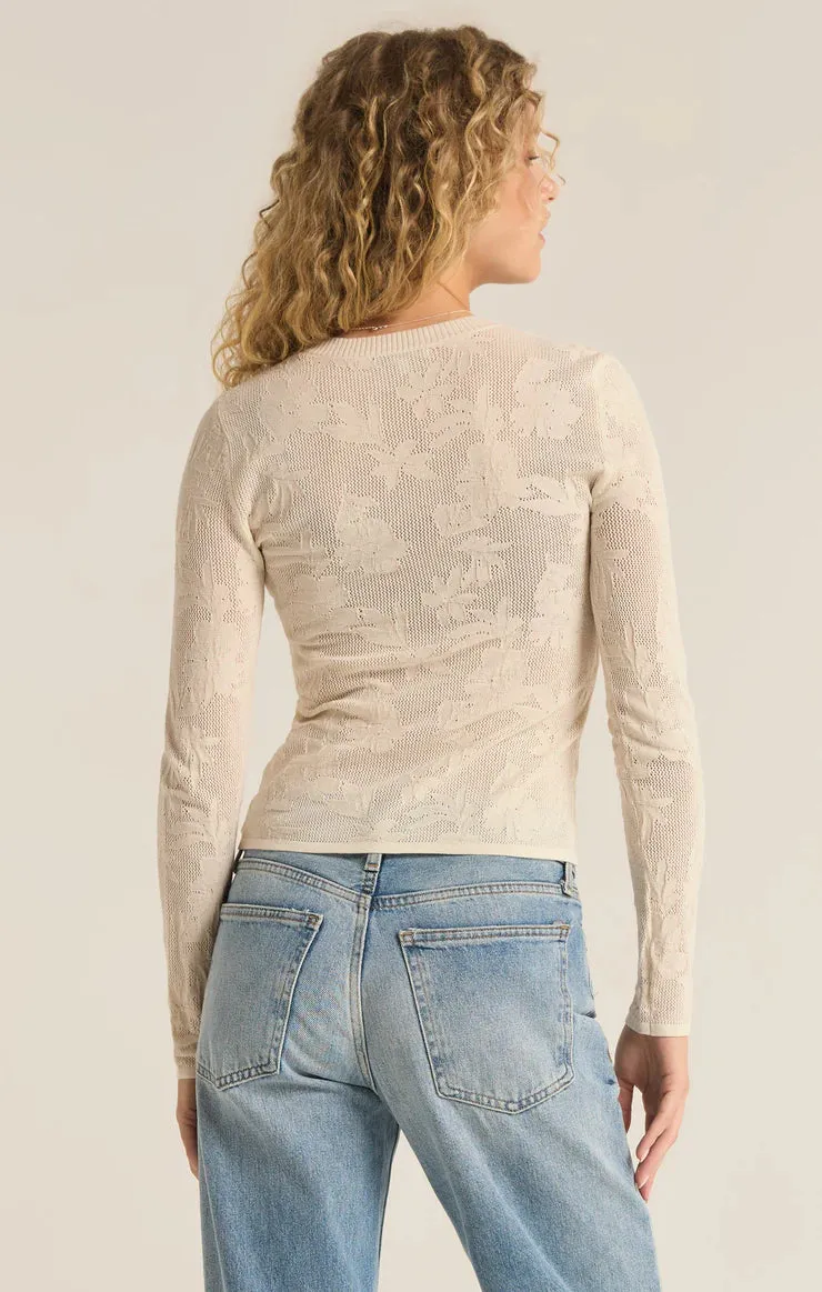 Womens Lightweight Tibi Mesh Sweater in Sea Salt by Z Supply